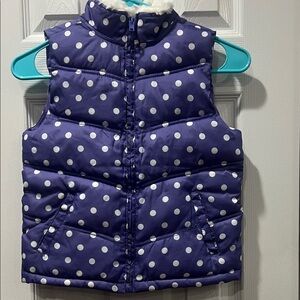 Gymboree Purple Vest with White Dots
